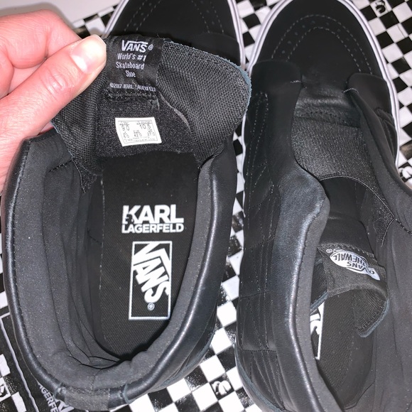 NWB Vans x Karl Lagerfeld SK8-Hi Laceless Black - Picture 8 of 8
